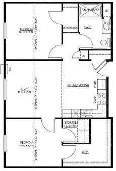 Floor plan 2 Bedroom