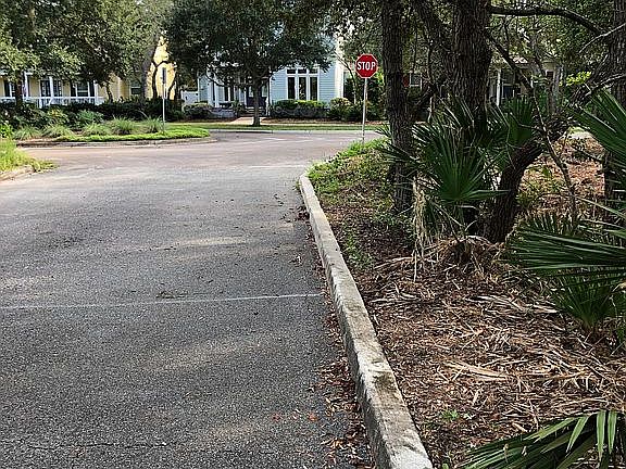 Side street view of island