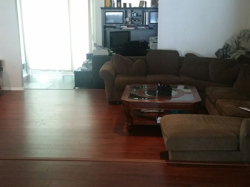 Sunken in living room w/ new hardwood floors