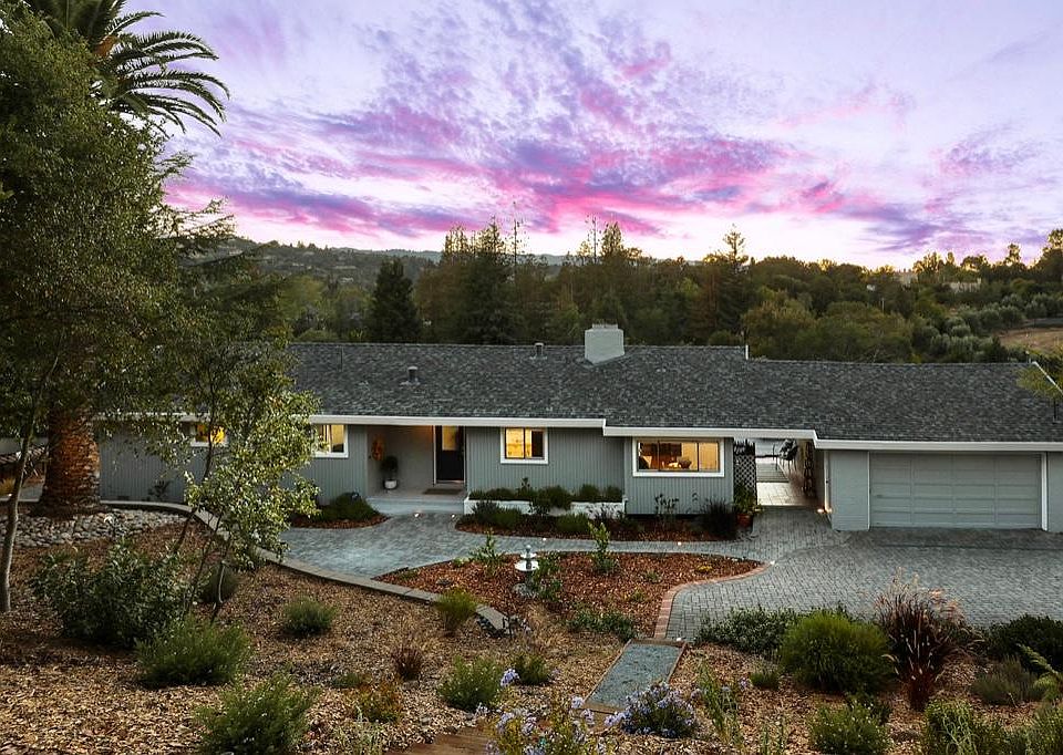 Western sunset toward Santa Cruz Mountains