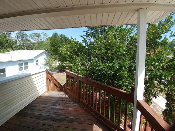 Balcony and view from large picture window