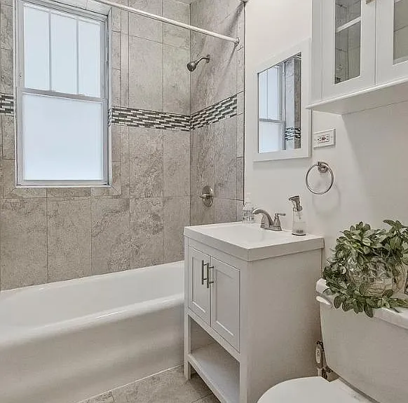 Bathroom from Front Door Hallway