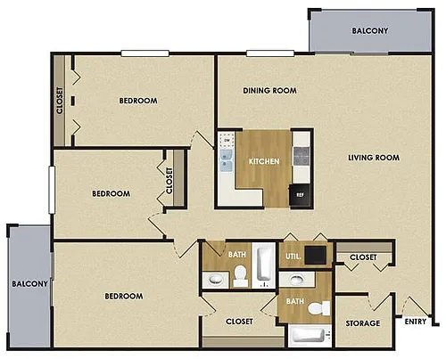 Floor plan Cottonwood - 3A