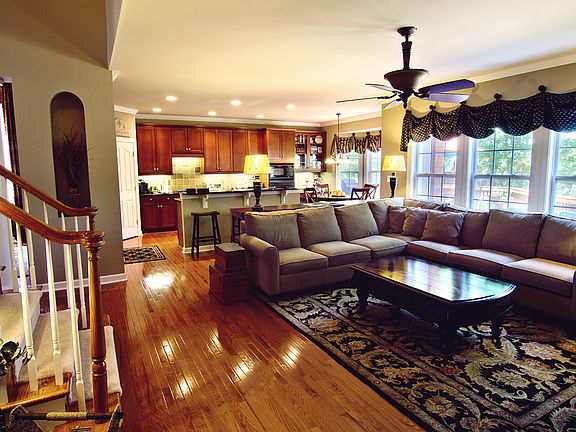 View of Living room looking back onto Kitchen.