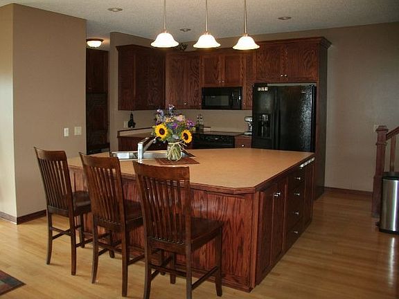 Huge center island is the center of the open main floorplan