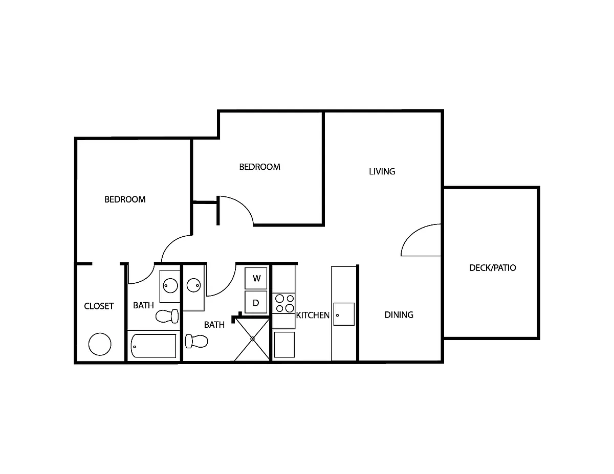 Floor plan 2 Bed 2 Bath