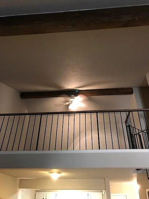 Loft overlooking living room