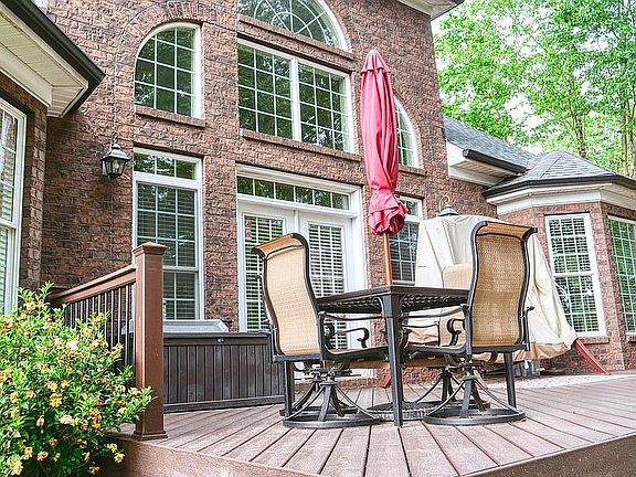 Rear of home, patio set
