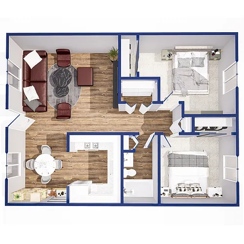 Floor plan Two-Bedroom S