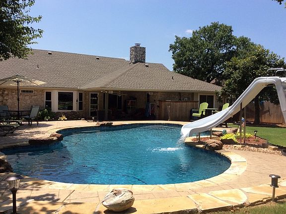 See Yourself Here?
						:
						Home faces South and offers equal sun/shade over backyard and pool.