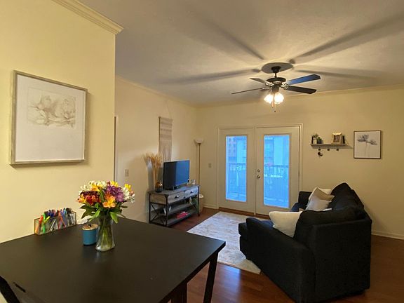 Living room view from the kitchen 2 bed 2 bath