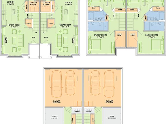 The Aldo (Tuck-Under Garage Twin Home) Plan, Village at Autumn Lake ...