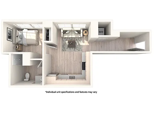 Floor plan 1X1 B