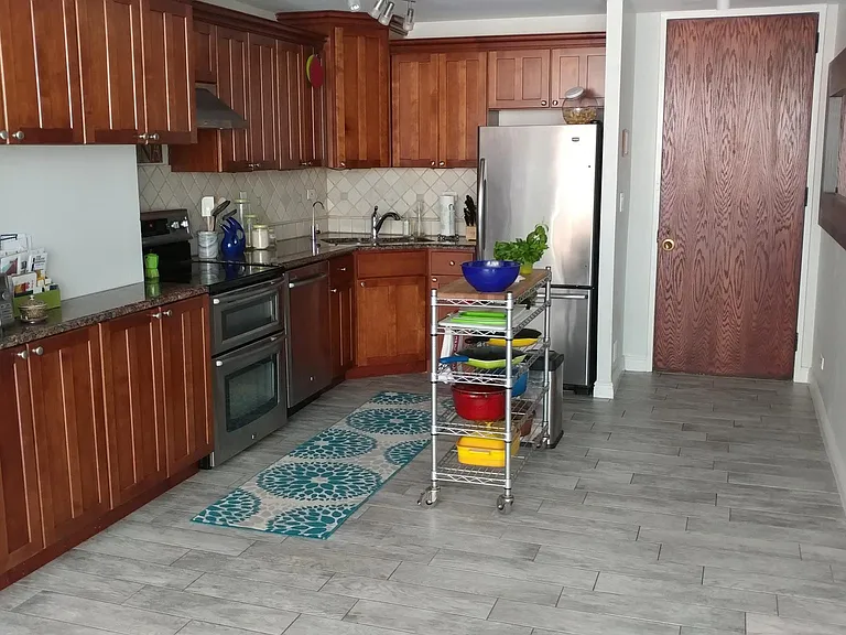 Kitchen with Granite countertops and stainless steel appliances