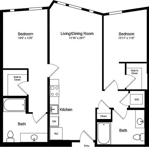 Floor plan 2 Bedroom A8