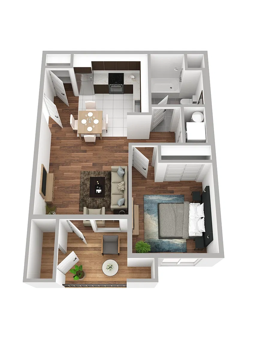 Floor plan 1 Bed 1 Bath