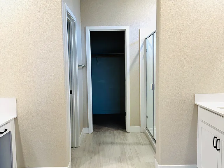 Master bath attached to the master suite with his and hers sinks
