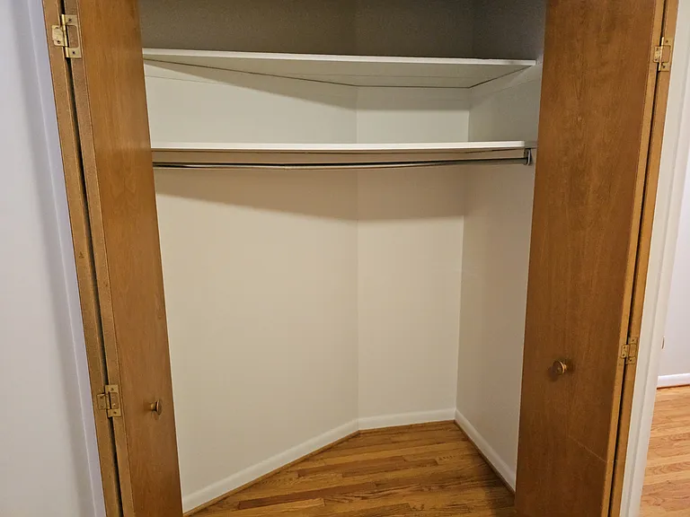 Deep closet for storage.