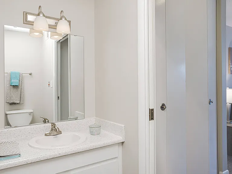 Attached Bathroom with Linen Closet