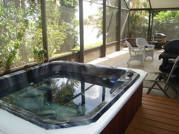 Patio with lake view