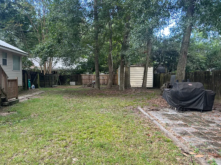 Backyard with paver patio