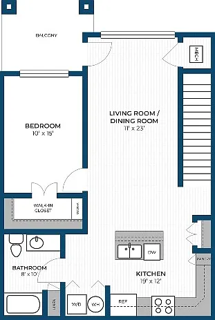 Floor Plan 1E | Seasons at Mount Pleasant | Apartments in Mount Pleasant, WI Floor Plan 1E | Seasons at Mount Pleasant | Apartments in Mount Pleasant, WI