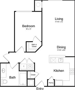 One Bedroom One Bath (724 SF) One Bedroom One Bath (724 SF)