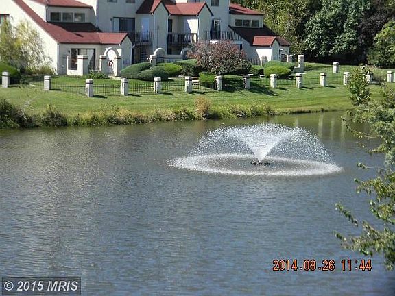Lake with fountain