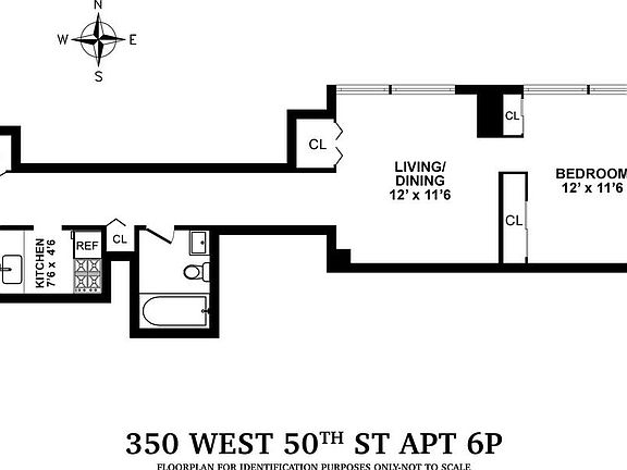 2nd image of 350 W 50th St APT 6P