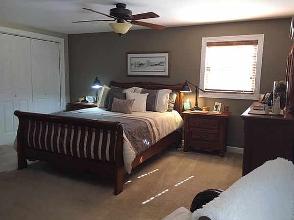 Master, his and hers closets