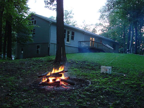 Back of house faces the road