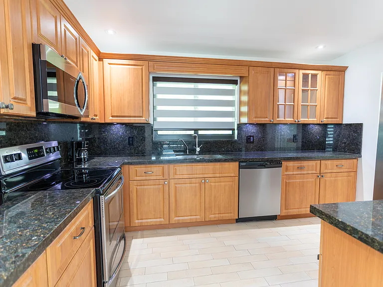 kitchen from dining room entrance