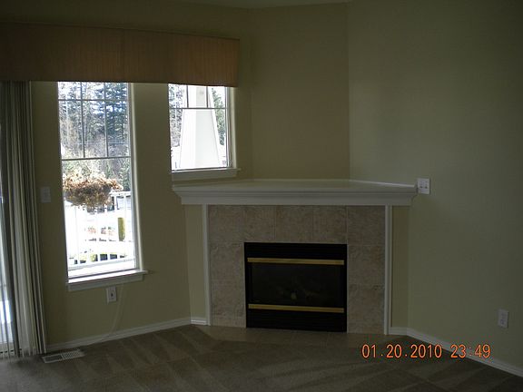 Living room gas fireplace
