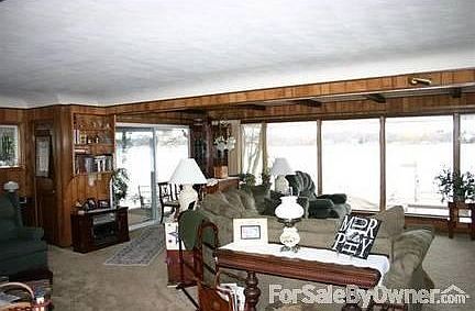 Living Room : Partial view of room, overlooking the lake