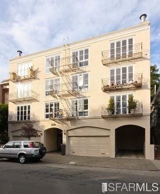 Unit for rent is top floor on the right