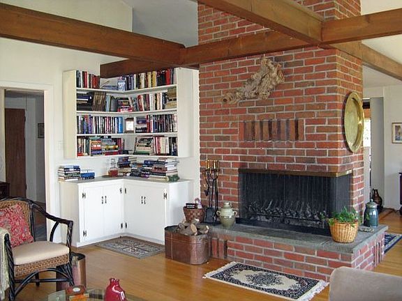 Living room fireplace