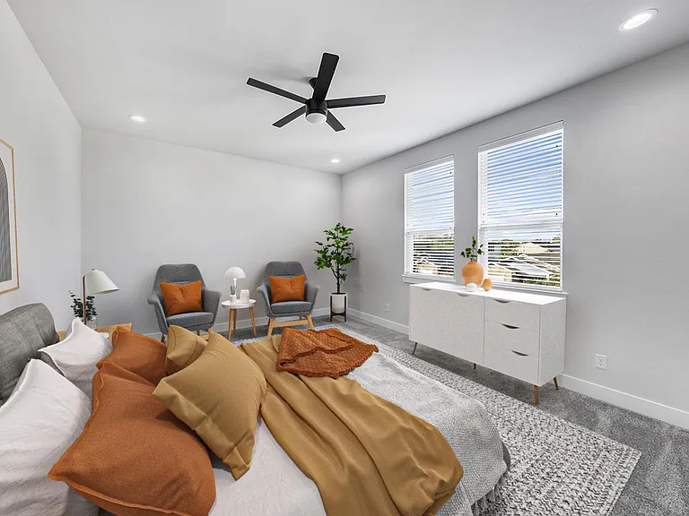 Bedroom 3. This image shows a virtually furnished space. Bedrooms come unfurnished.