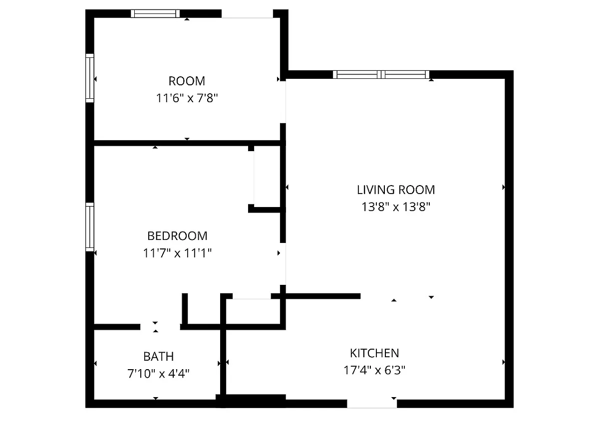 Floor plan 1 Bedroom/1 Bathroom