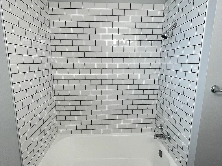 Updated bath-shower combo.