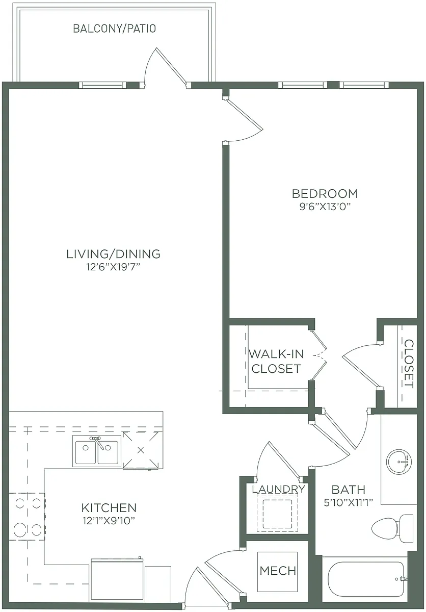 Floor plan 1X1