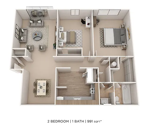 Floor plan Two Bedroom