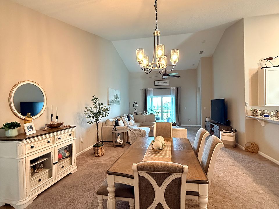 Living and dining areas with our current furniture