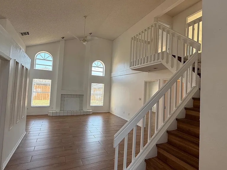 Freshly painted with wooden floor throughout the house.