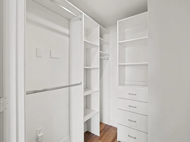 Walk-In Closet with Built-In Organizers