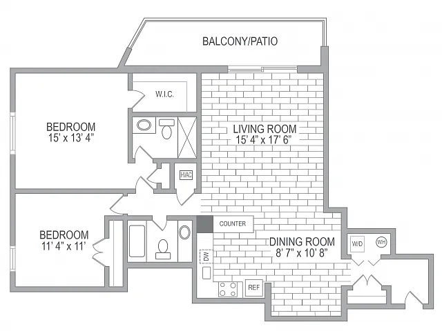Floor plan 2x2 Modernized