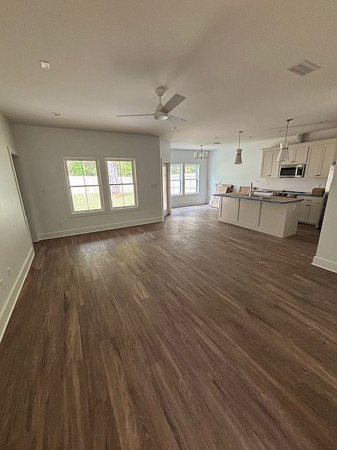 Living room and kitchen