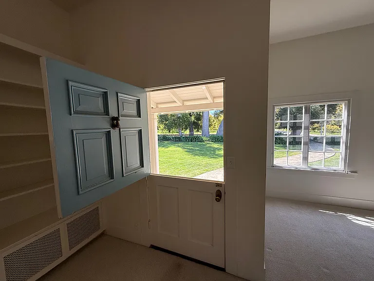 Front door into living room