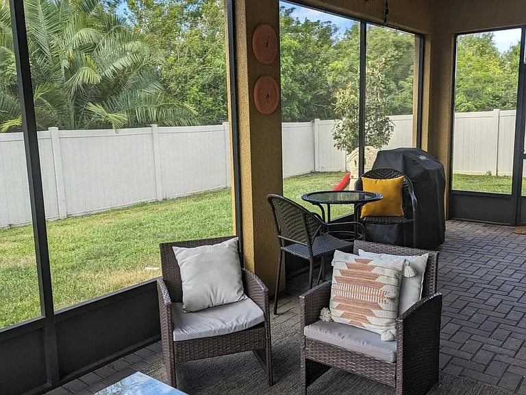 Screened-In Patio with Pavers