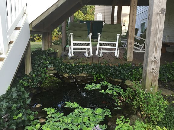 Small fish pond w/ fountain