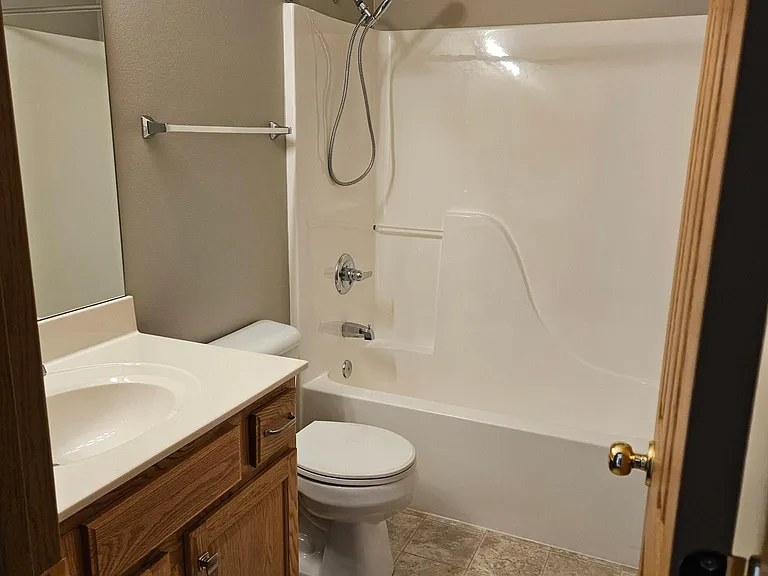 Main floor-second bathroom with shower and tub